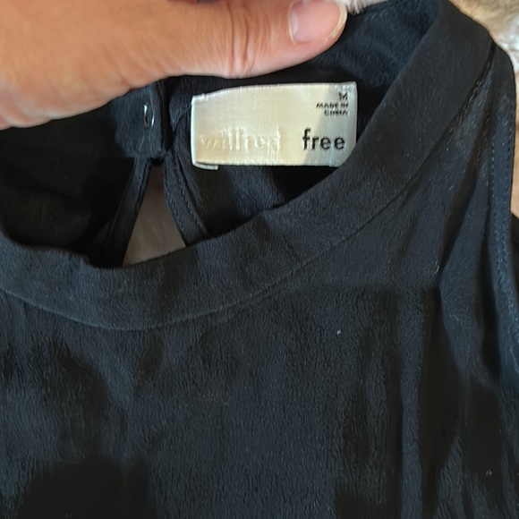 Black Wilfred free long sleeve shoulderless top. - Picture 3 of 6